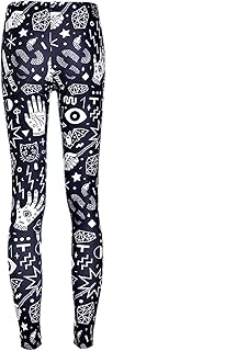 Sports Leggings for Women Gym Leggings, Women's Fashion Graffiti Prints Leggings Workout Running Yoga Pants Tummy Control Skinny Ankle Length Trousers Sports Tights Walking Running Legging