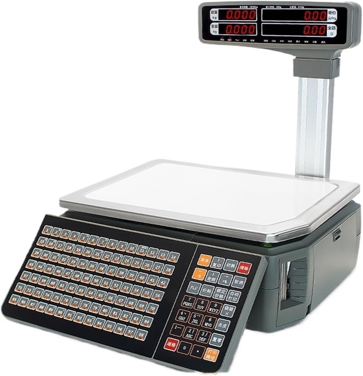 Ls6C Barcode Label Scale Electronic Scale, Weighing Vegetable Supermarket Cashier Scale Printing Label Commercial Barcode Scale for Shops Businesses
