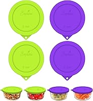 Vista 9 de SOPHICO - Tapas de repuesto redondas de silicona para recipientes de 2 tazas, compatibles con Pyrex 7200-PC y cuencos de vidrio Anchor Hocking