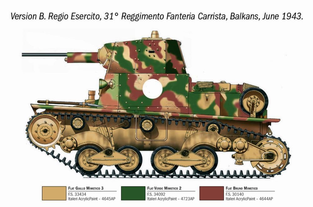 Italeri 96553 1:35 Carro Amato L6/40, Modellbausatz Militärflugzeug