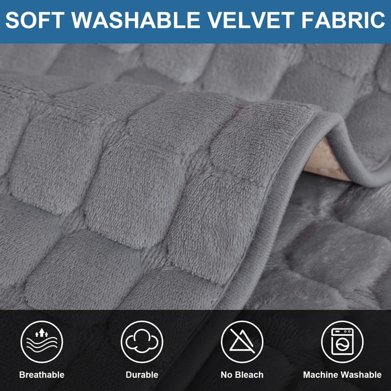 GKXLH Sofa überzug Waschbar - Neue Weiche Flanell Sofa Cover, rutschfeste Sofabezug 2 3 4 Sitzer Couch überzug Sofa Bezug für Sektionssofa, Sofaüberwürfe L Form Möbelschutz (Grau, 70x180cm)