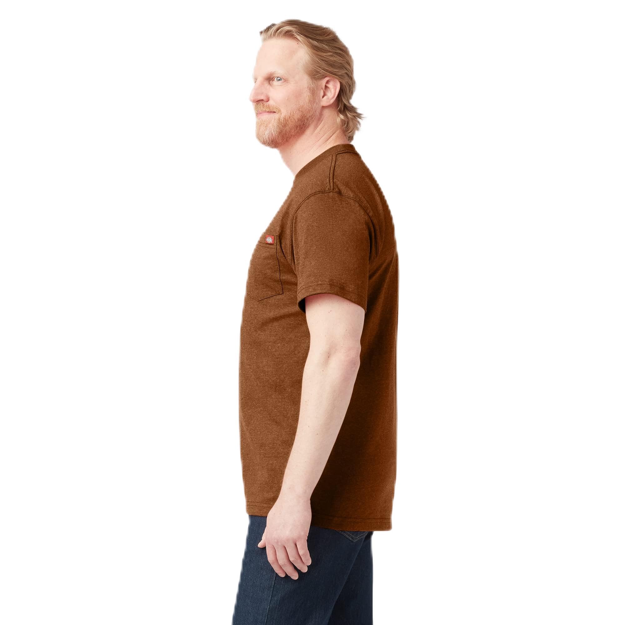 Dickies Men's Big & Tall Short Sleeve Heavyweight T-Shirt-Discontinued, Copper Single DYE Heather