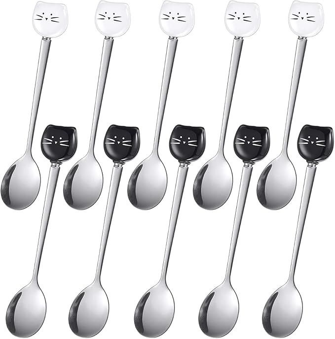 Set 4 Cucchiaini Da Dessert A Forma Di Cuore In Acciaio Inox 18/10 17cm – Per Caffè, Gelato, Yogurt, Ideali Per Regalo Romantico