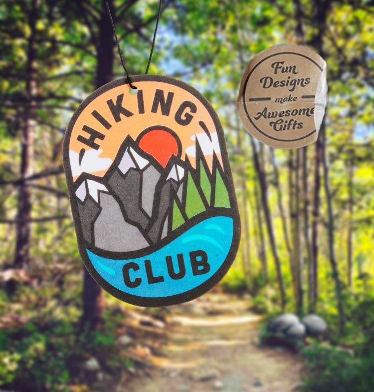 Image of Outdoor Adventure Car Air Freshener 4 Pack Scented With Premium Oils By Fresh Fresheners (Hiking Club)
