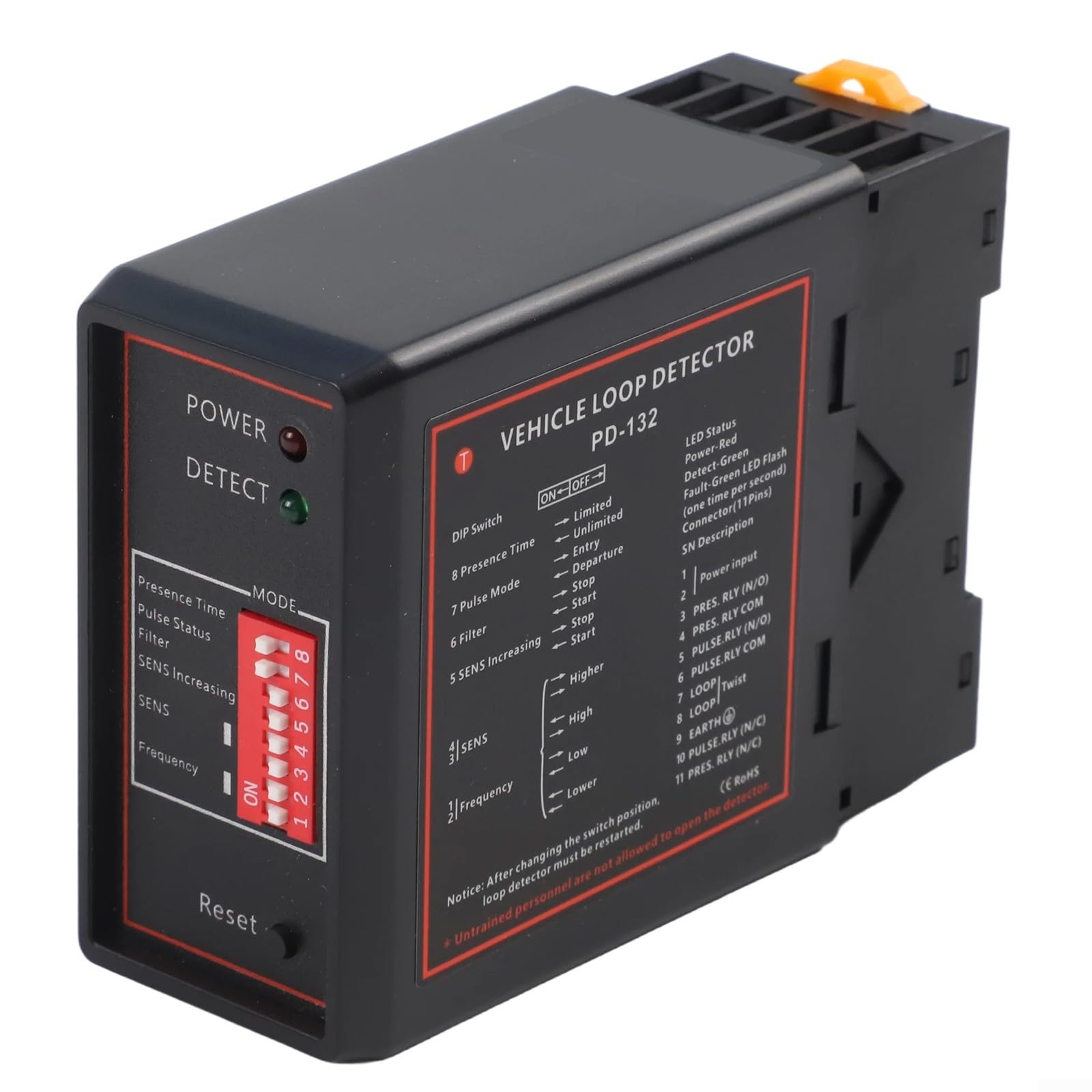 Vehicle Loop Detector, PD-132 Single-Channel Induction Detector for Car Park for access Control(110V)