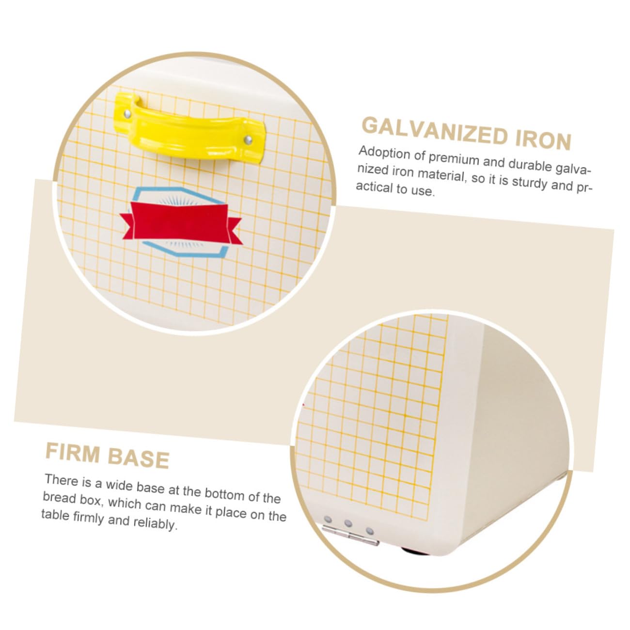 Cabilock Contenedor De Pan De Galvanizado Tapa Organizador De Snacks y Alimentos Para Cocina Gran Capacidad y Sellado