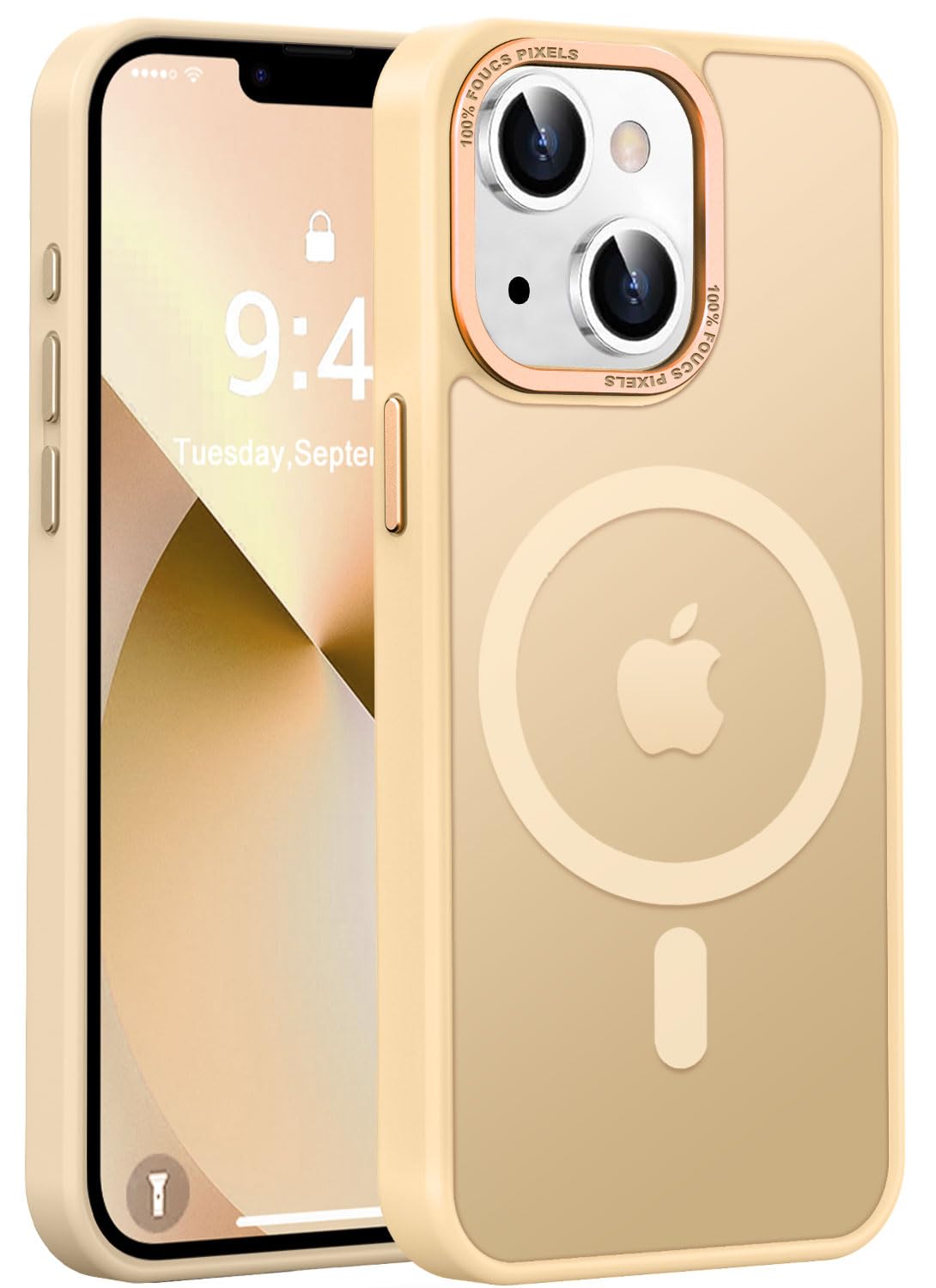 Newfuture Designed for iPhone 13 Case & iPhone 14 Case with Magnetic [13 FT Military Drop Protection] [Compatible with Magsafe] Translucent Shockproof