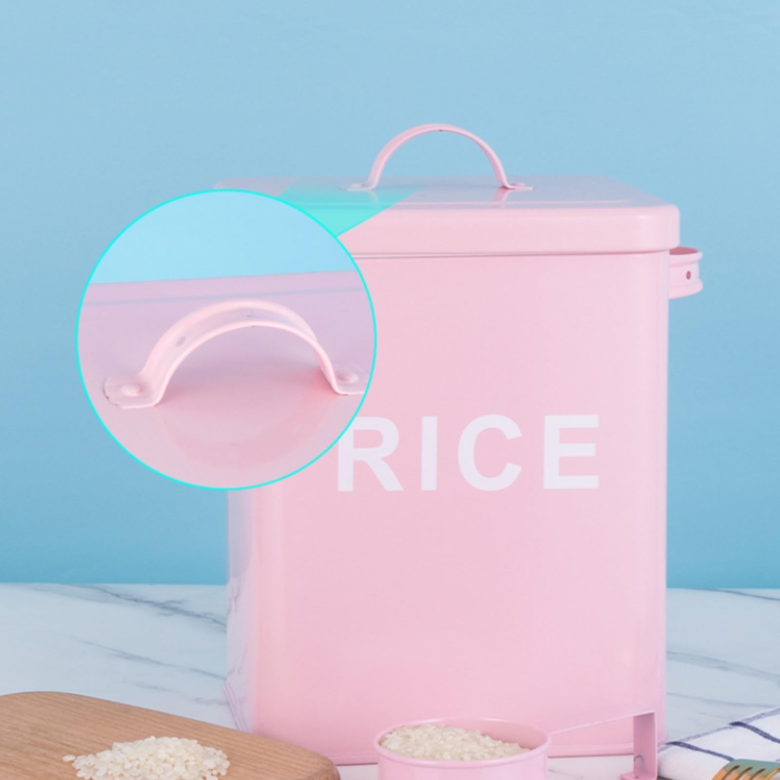 Contenedor Cereales Compacto | Multifuncional, Contenedor sellado para Arroz, Grueso, Recipiente Cocina,