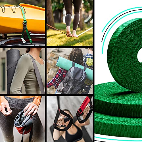 Image of TECEUM 3 /4 inch & 5 /8 inch & 1 inch & 1.5 inch & 2 inch Webbing - 10 25 50 Yards - 40+ Colors - Heavy Duty 1 Inch 1.5 Inch 2 Inch Backpack Straps - Webbing for Outdoors Indoors Crafting DIY