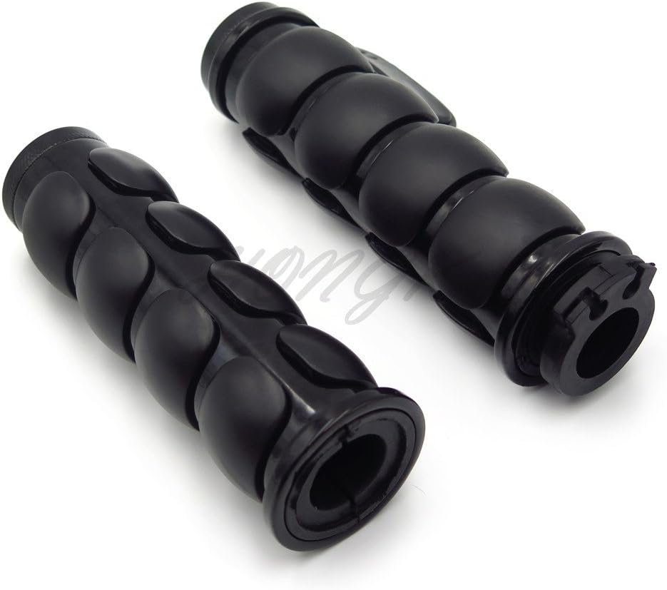 HONGK- Motorcycle Black Hand Grips 7/8" Throttle Boss Compatible with FZR YZF 600 600R R1 R6 [B07CZCPQSQ]