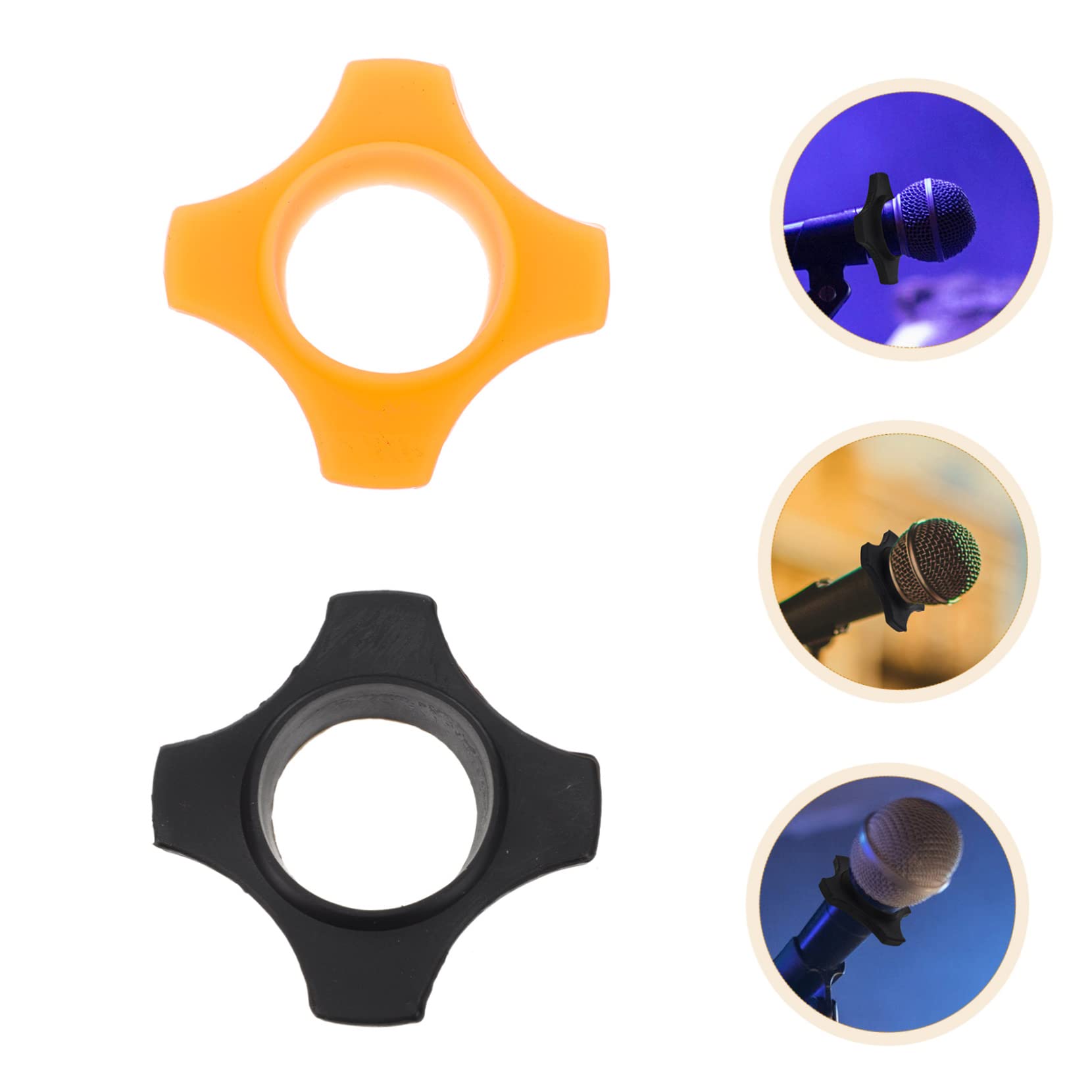 Anti-roll Mic Sleeves 10 Pack Rubber Microphone Anti-Roll Rings - Black ...