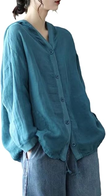Spring thin coats Autumn coats Womens fashionable coats Cotton and linen casual streetwear