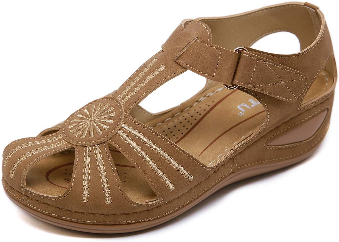 ZAPZEAL Ladies Sandals Flip Flops Slides for Women Summer Wedge Platform Hollow Post Toe Thongs Shoes with Adjustable Ankle Strap Size 6.5-11.5 US