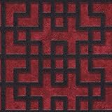 papel pintado ola japonesa Ideal para: Dormitorio Papel pintado rojo con estampado negro estilo oriental  Papel pintado geométrico estilo oriental  Papel pintado japones