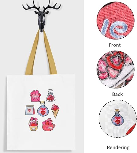 Miniatura 5 de Lindos parches bordados de San Valentín para ropa, parches adhesivos de corazón de bricolaje, parches adhesivos en forma de corazón rojo y rosa con