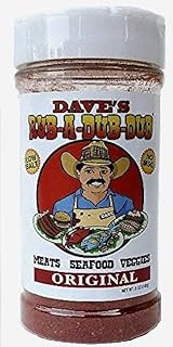 Dave's Rub a Dub Dub Original BBQ Dry Rub Seasoning Low Sodium Spice Blend for Meats Seafood Veggies 5 OZ Shaker Bottle 6 Pack
