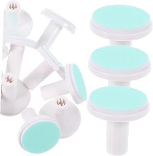 12pcs Baby Nail File Pads for Electric Trimmer Refill Heads | Tips, 2mm Motor Shaft Fit and 7mm Hole, Green Plastic Abrasive Paper