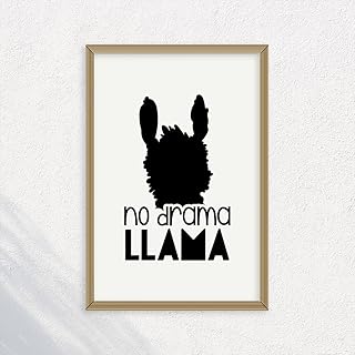 (Unframed) Premium Satin Poster Print of Llama - Eco-Friendly Wall Art | Custom Decor for Home, Office, Bedroom | Made in USA | Premium Quality Photo Reproduction c90462WH