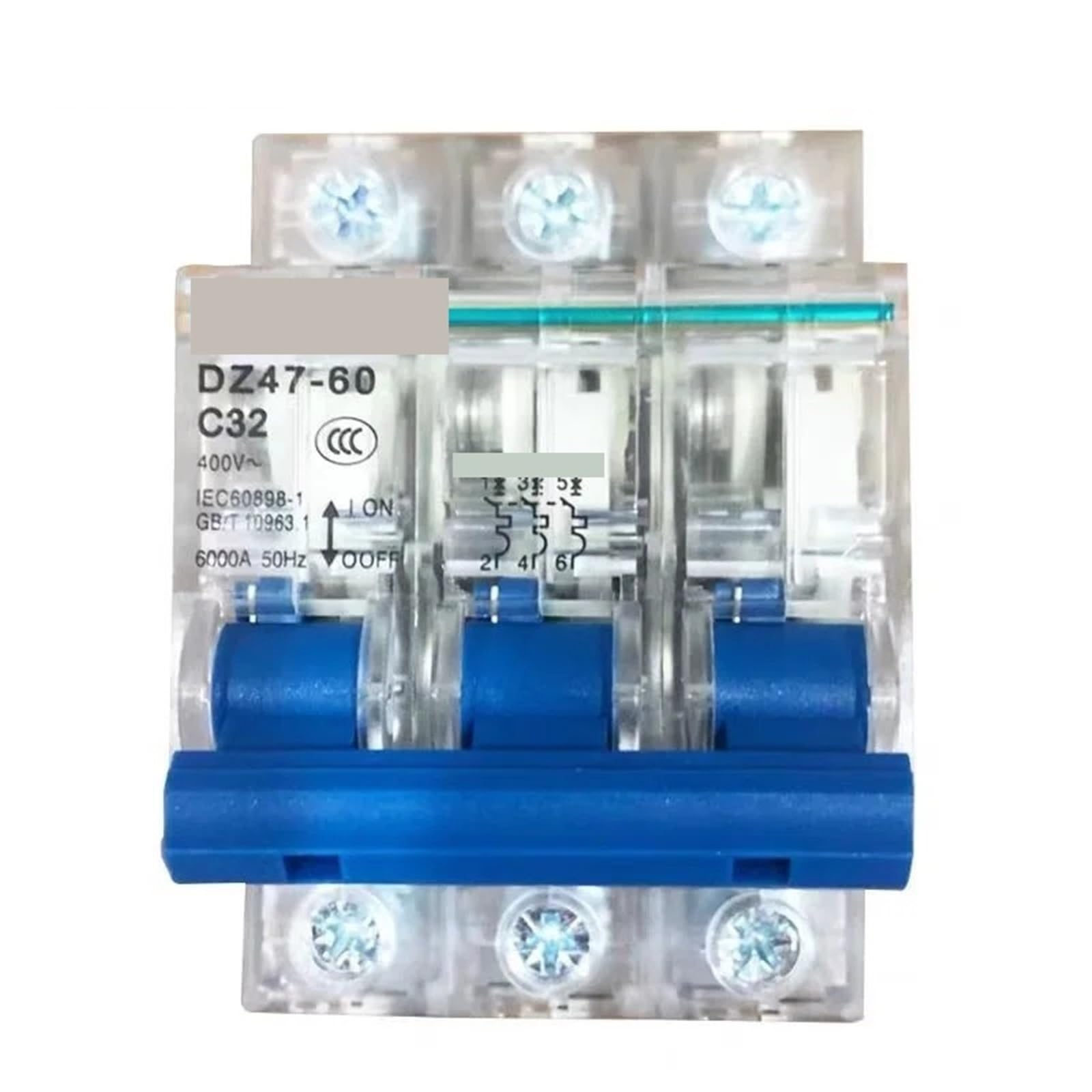 Interruttore trasparente MCB 1P 2P 3P 4P 10A 16A 20A 25A 32A 40A 60A 1 pezzo(1P,16A)