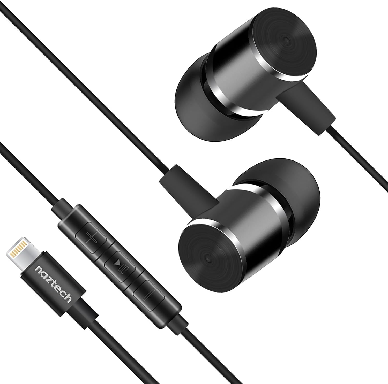 iPhone InEar Wired Earphones (Apple MFi Certified) Naztech