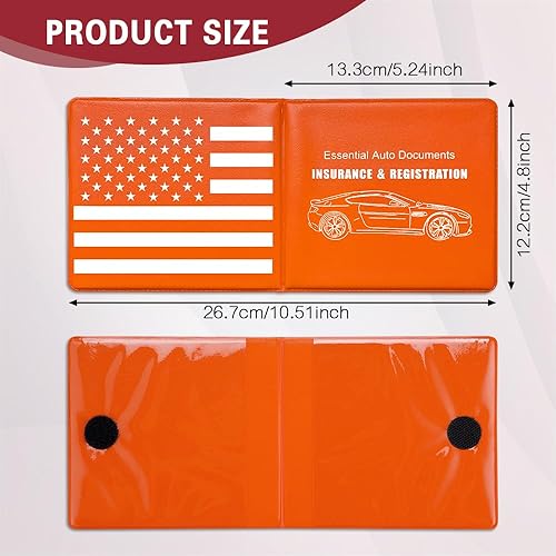 Miniatura 9 de 2 piezas esenciales para automóvil, guanteras de vehículos, soporte para registro de automóvil y seguro, accesorios para el interior del automóvil,