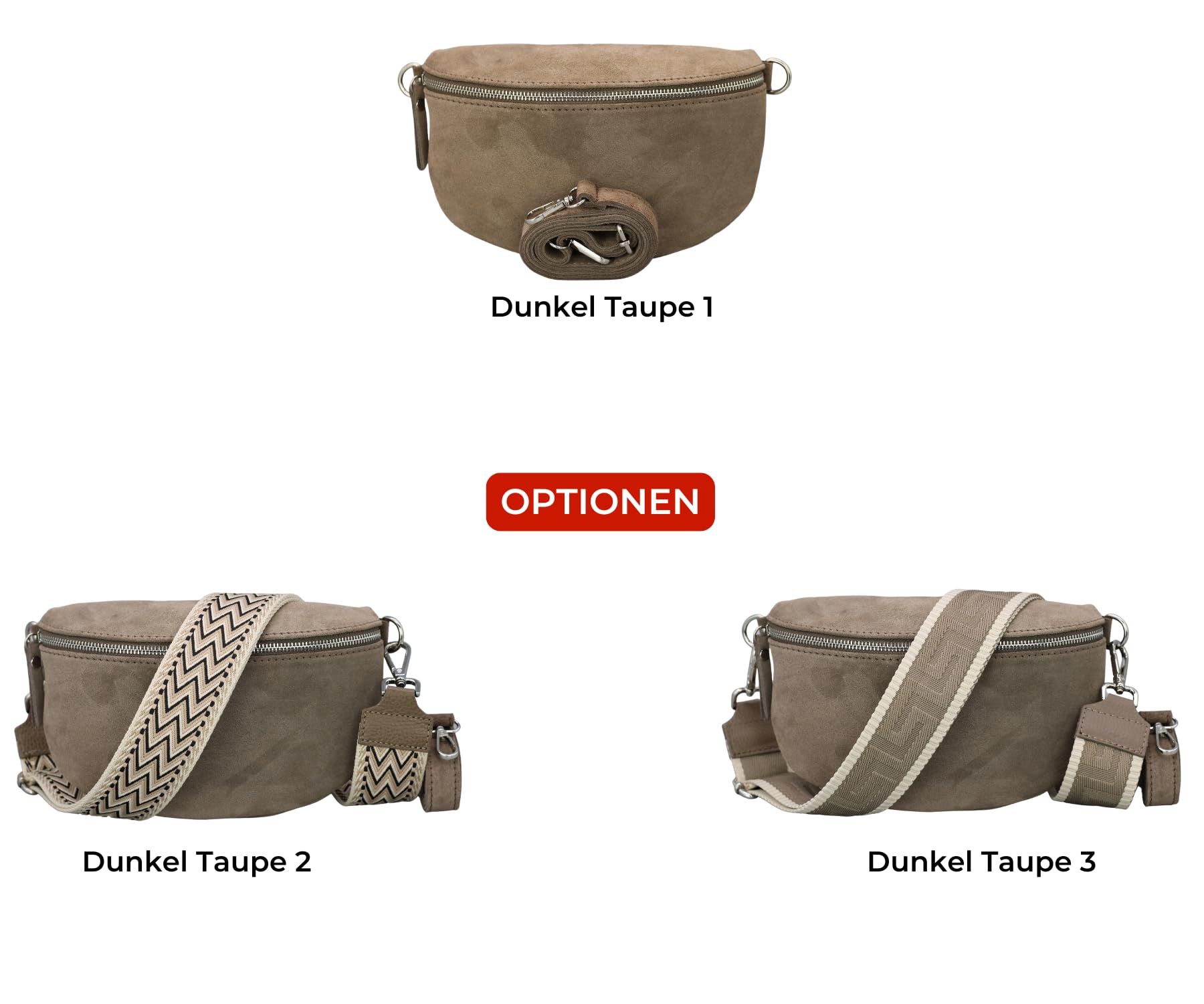 Brise Art SAHEL Suede Bauchtasche Wildleder Handgefertigt Crossbody Bag