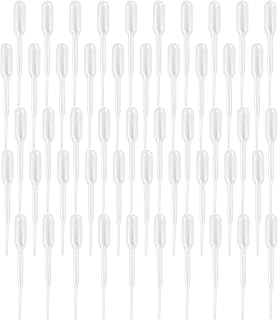 TORMEN Liquid Dropper Pasteur Pipettes for Cupcakes, Strawberry, Chocolates,Whiskey,Alcohol,Syrups,Sodas(0.2ml,50 pcs)