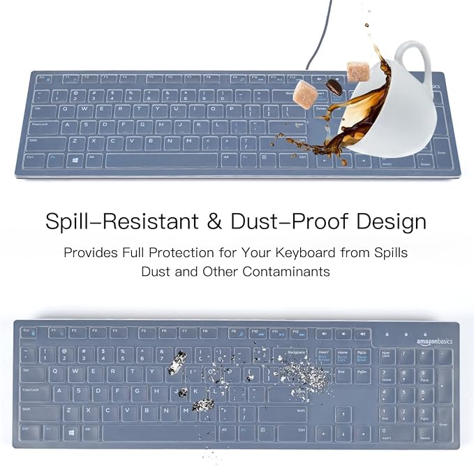 Protector de Teclado para Dell KB216 y KM636 Silicona miniatura 6