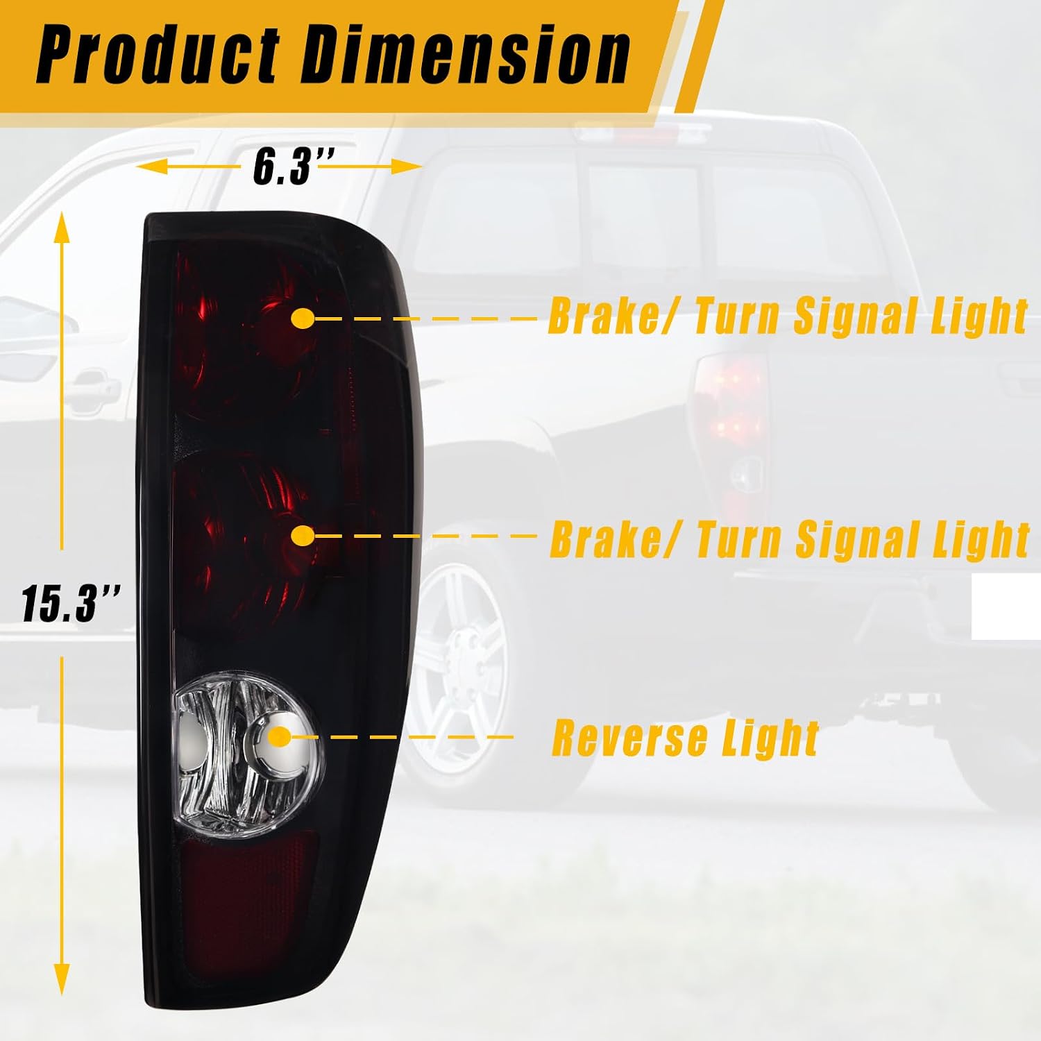 Boine Tail Light Compatible With Chevrolet Chevy Colorado GMC Canyon 2004-2012 Driver and Passenger Side Rear Light Housing Brake Lamps Replaces GM2801164 (Black Smoke)