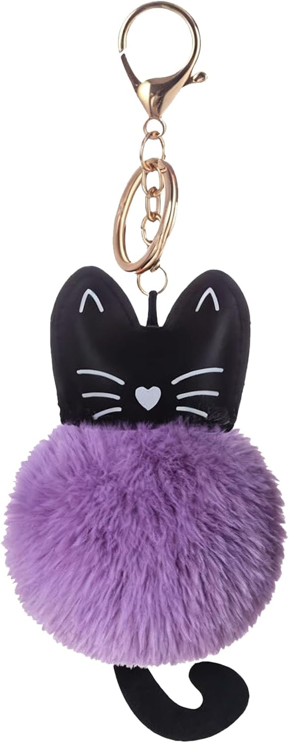 coadipress 3D Cat Keychains for Women Cute Cat Keychain bag charms for handbags Kawaii Cats Backpacks Accessories
