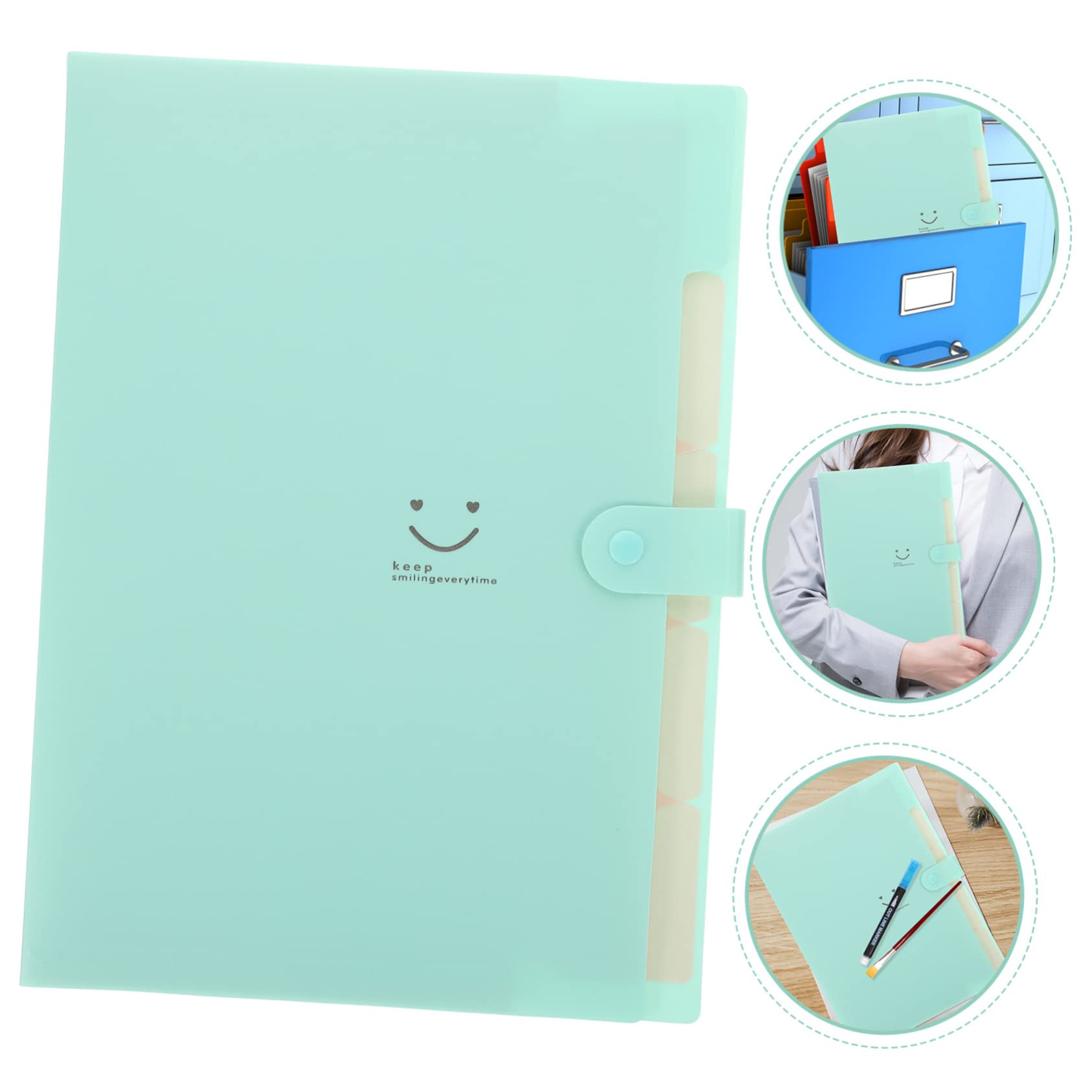 EXCEART 3pezzi Cartellina Organizzatrice Multi Scomparti Folder Portadocumenti Capacità Per Ufficio e Scuola Per Ricevute Documenti e Biglietti