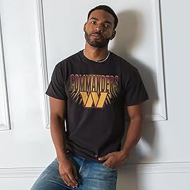 Junk Food Standard Classic Crew Neck, Authentic Details, Unisex Fit, Washington Commanders-Black 3X-Large