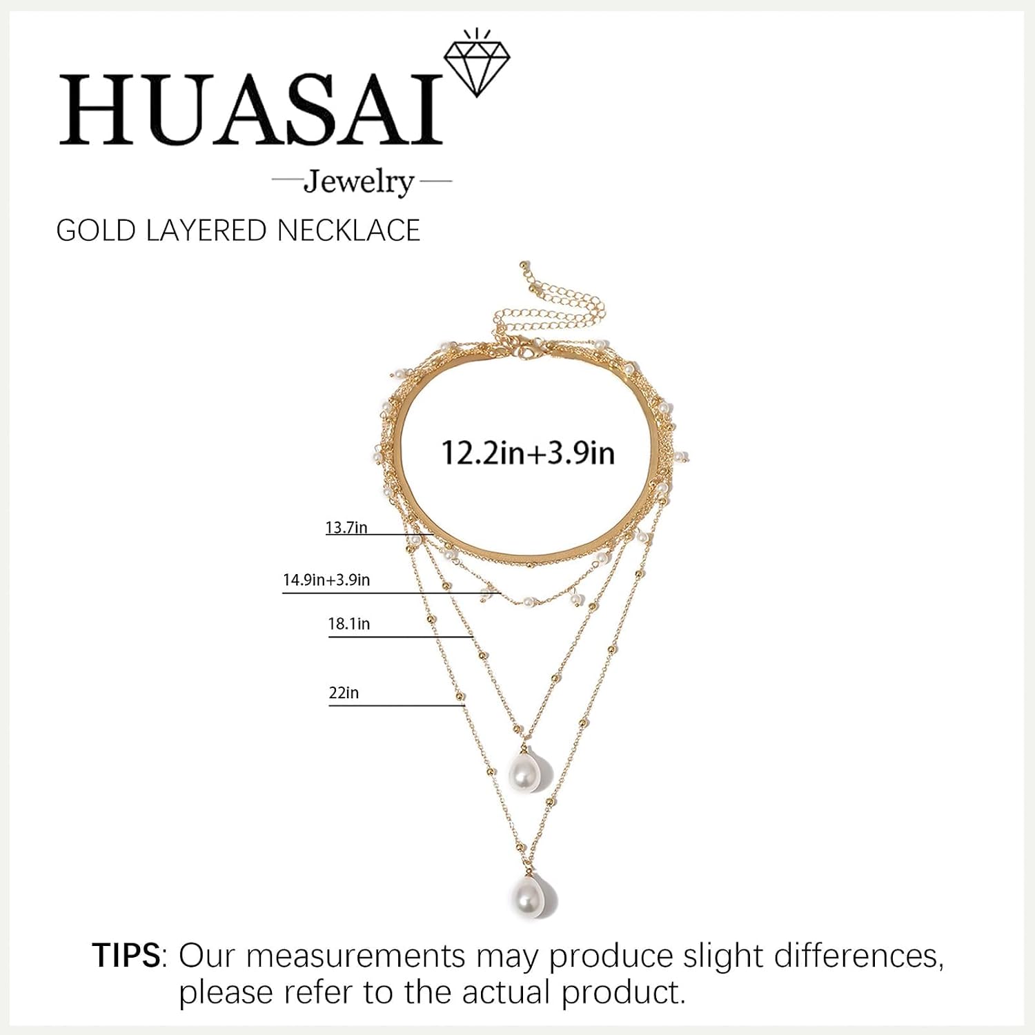 HUASAI Boho Necklaces for Women Dainty Layered Choker Necklace Bohemian Turquoise Necklace Statement Jewelry Western Cowgirl Country Concert Outfits Accessories