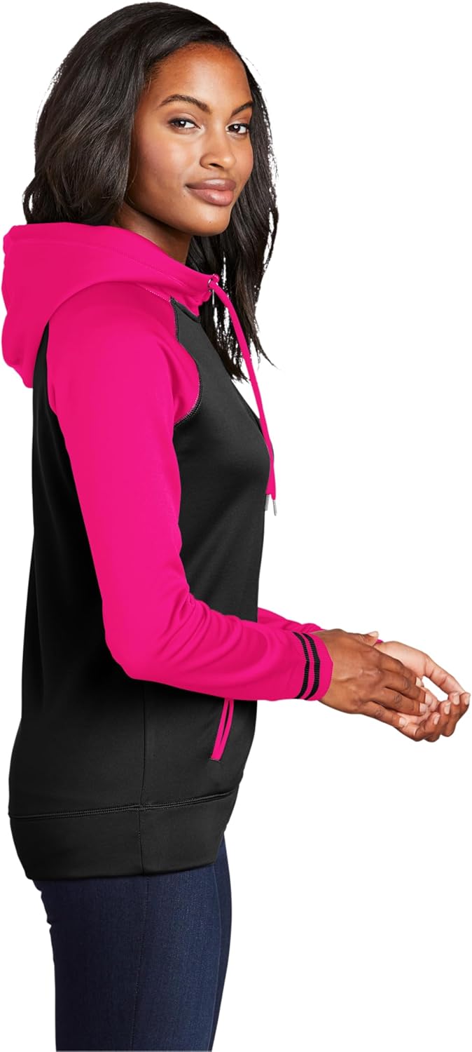 SPORT-TEK Women's Sport-Wick Varsity Fleece Full Zip Hooded Jacket