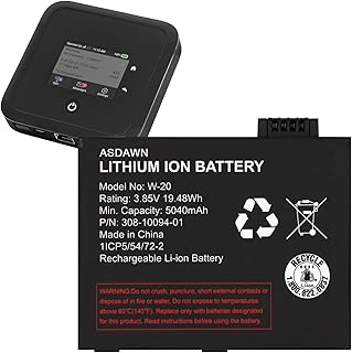 5040mAh W-20 Battery Replacement for Netgear Nighthawk 5G WiFi 6 Mobile Hotspot, AT&T Netgear Nighthawk M5 MR5000 MR5100 MR5200 MR5200-100EUS Mobile Hotspot Router, Model No: W-20