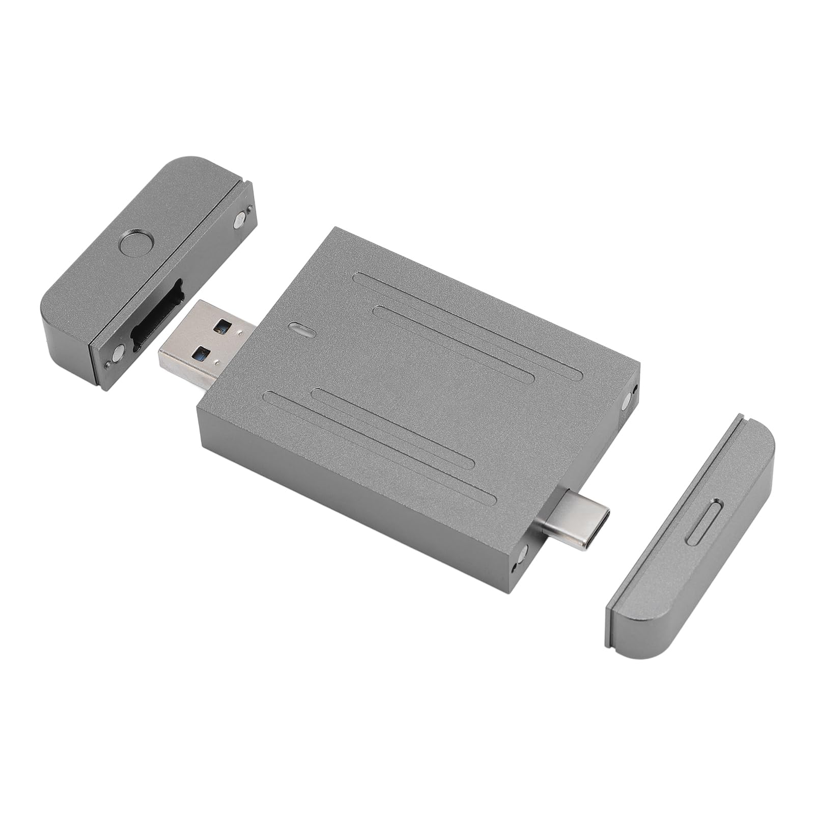 2 Steckplatzkartenleser, 10Gbit/s Typ C USB Tragbarer Speicherkarten -Leser -Speicherkartenleser 2TB Speicherkartenadapter Unterstützung OTG -Laufwerk Frei für R5/Z6/Z7