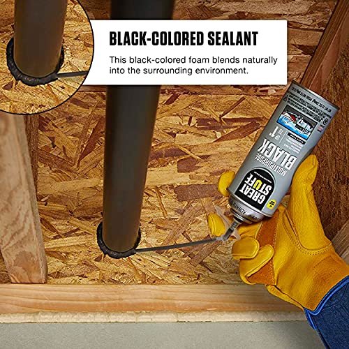 Image of Great Stuff Multipurpose Black Gap Filler | Insulating Foam Sealant, 12 oz. - Black (12 Pack)