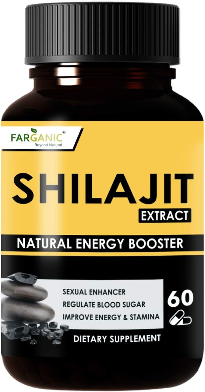Farganic Shilajit/Shilajeet Capsule for Strength Stamina & Power (60 Capsules)