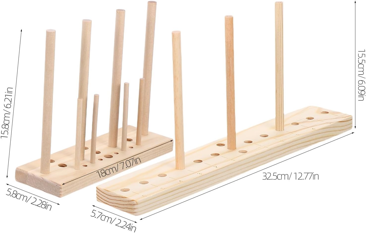 2pcs Wooden Ribbon Bow Making Tool for DIY Creative Projects Beige