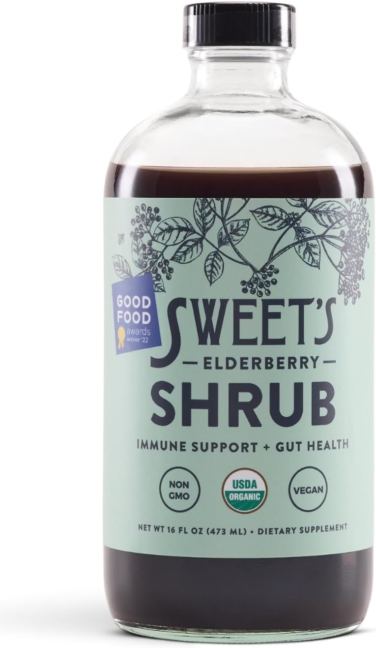 Organic Shrub | USDA Organic | Digestive & Immune Support | Versatile Drinking Vinegar | Mocktail Mixer | 16 oz Recyclable Bottle