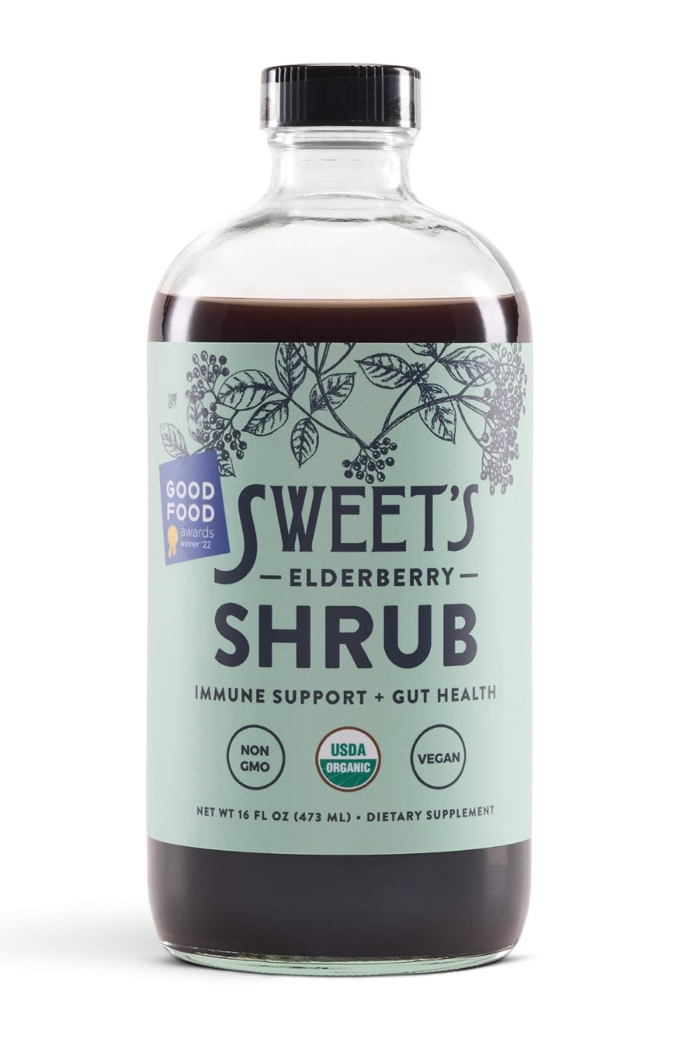 - Organic Shrub | USDA Organic | Digestive & Immune Support | Versatile Drinking Vinegar | Mocktail Mixer | 16 oz Recyclable Bottle