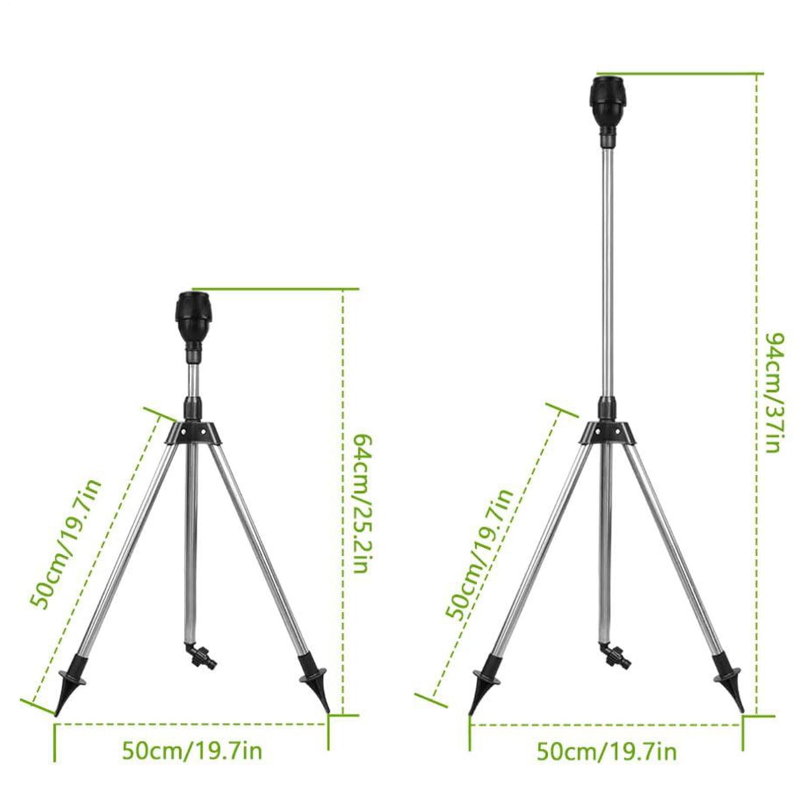 Sprinkler on Tripod, 360 Degree Large Area Irrigation Sprinkler with Adjustable Sprayer, Automatic Watering System for Outdoor Pathway Backyard Garden Farm Use