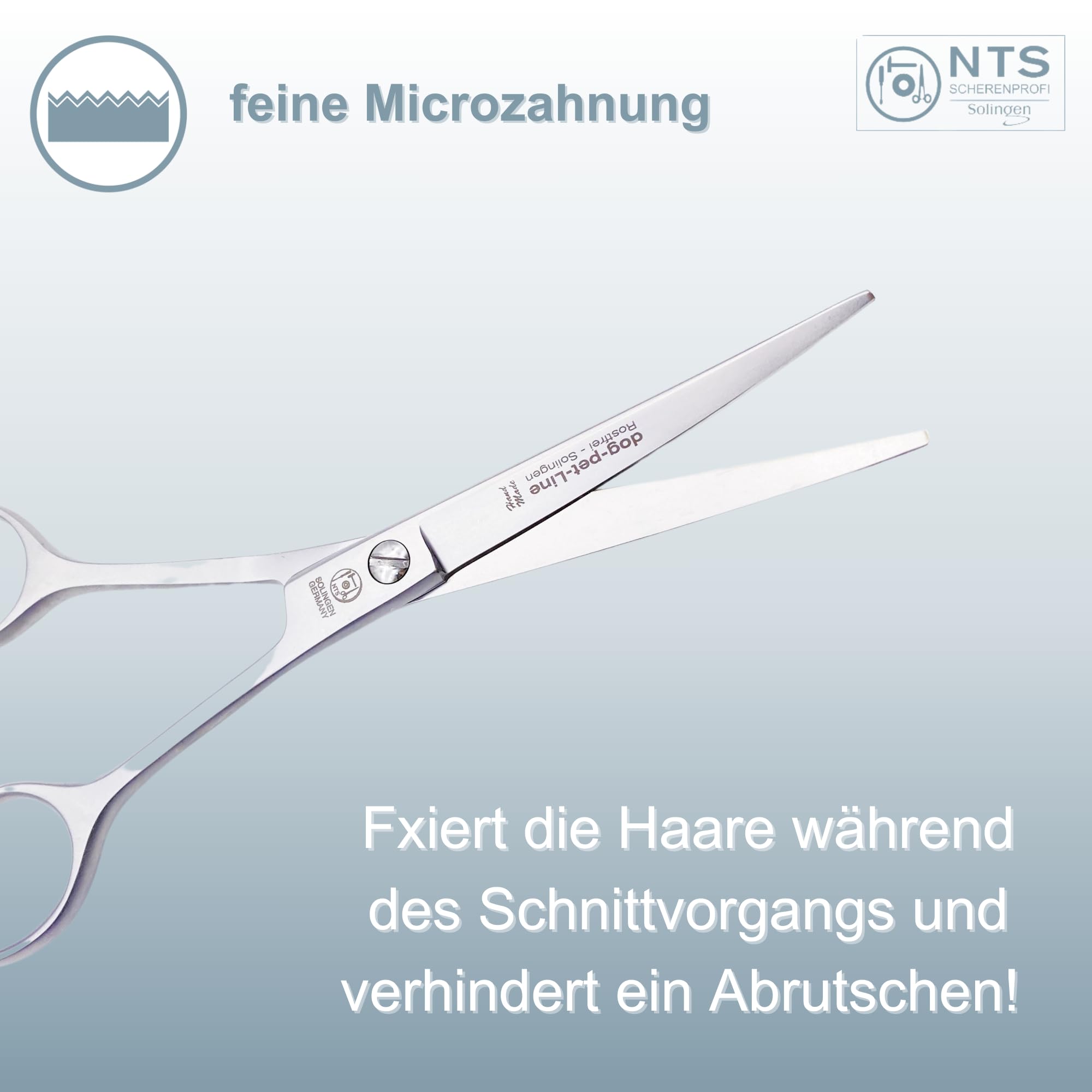 NTS-Solingen Premium Dog Scissors Livestock Shears Fur Scissors Mane Scissors 6.0 Inches to 9.0 Inches Rustproof 15-23 cm Made in Solingen Germany (6.0 Inches = Approx. 15.3 cm) - Image 3
