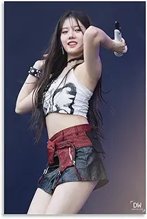 RORA ローラ BABYMONSTER ベイビーモンスター 熱い音楽キャンバス アートポスター (4) キャンバス 壁アートホーム バスルーム 寝室 オフィス装飾 プリント芸術作品 インテリア24x36inch(60x90cm)