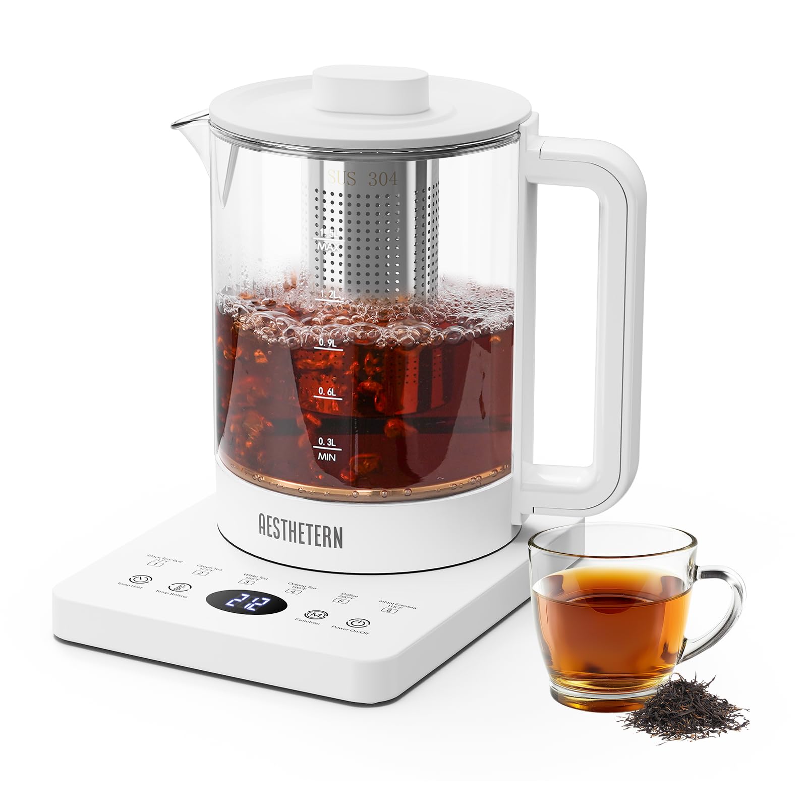 Aesthetern 1.5L Glass Electric Kettle