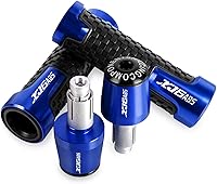 Vista 9 de Motocicleta para Y&AMAHA XJ6ABS XJ6 ABS 2009-2011 2012 2013 2014 2015 CNC Manillar de motocicleta Peso final Agarraderas extremos (color : azul)