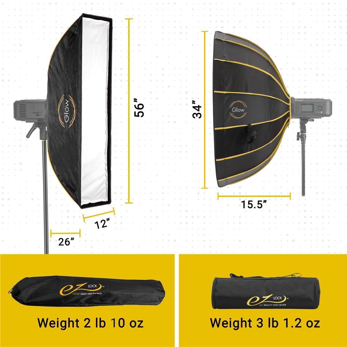 Amazon | Glow EZ Lock ビューティーディッシュソフトボックスポート