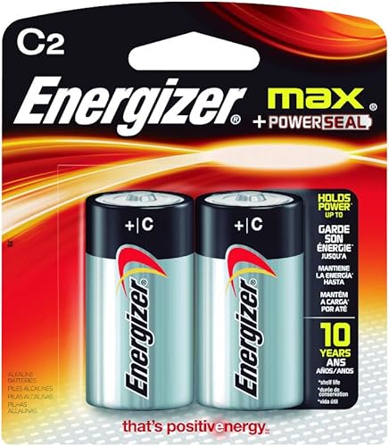 Energizer Max C Baterías pilas alcalinas C de alta calidad 2 baterías