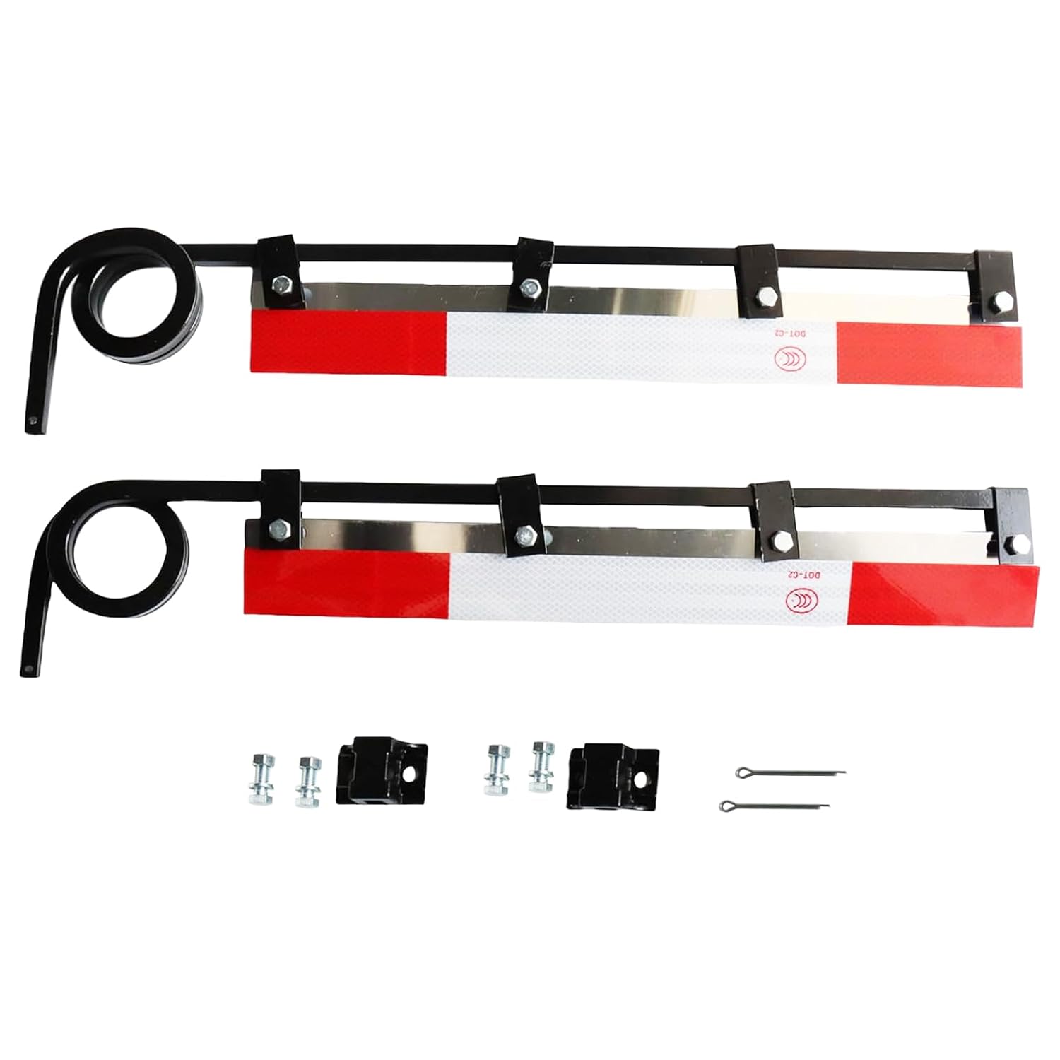 Universal Mud Flap Hangers Straight Bar Type Mudflap Hangers for semi, Trucks, Trailers, RVs and More, 1 Coiled 0.640" Square Steel