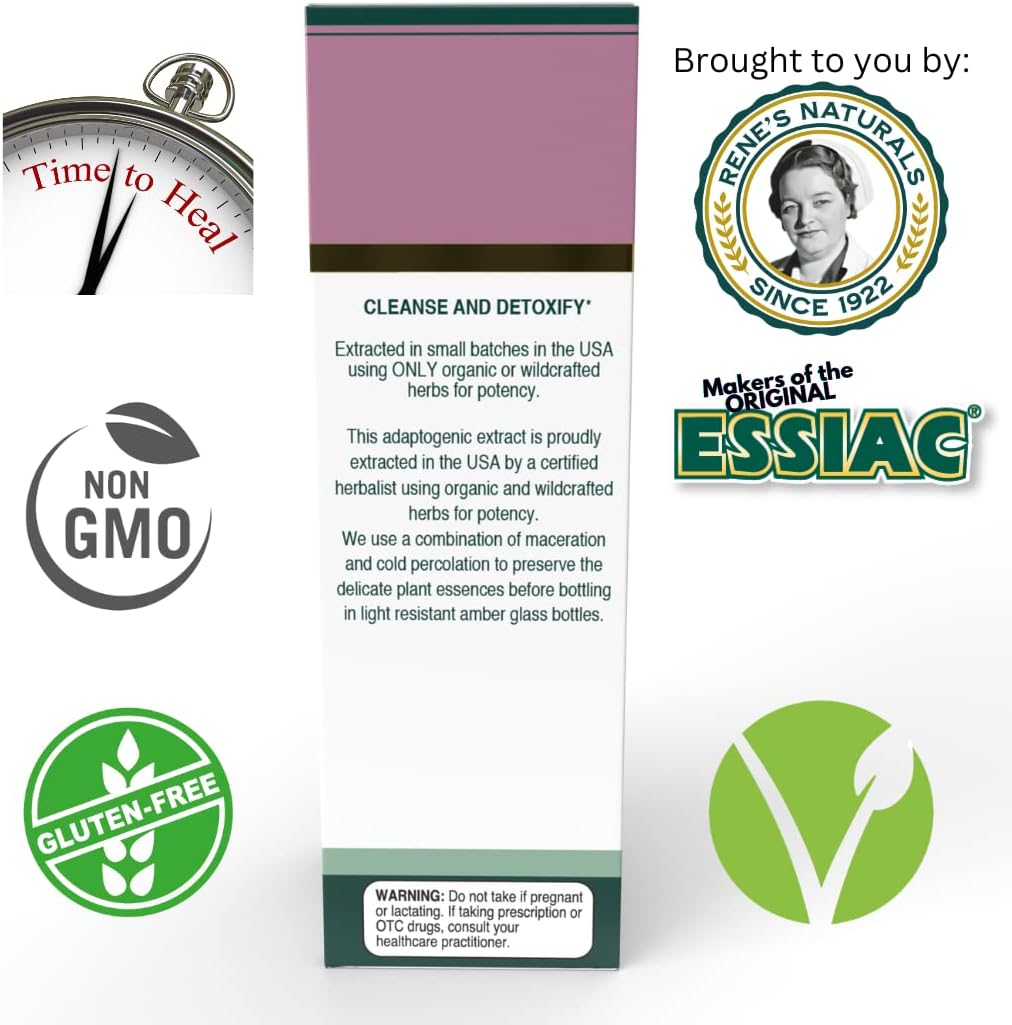 Rene's Naturals Lymphatic Drops, 100% Organic and Wild Crafted Herbs, Alcohol-Free, Sugar-Free, Whole Plant Certified. 2oz up to 2 Months Supply. 100% Vegan Herbal Supplement, Certified Kosher - Image 4